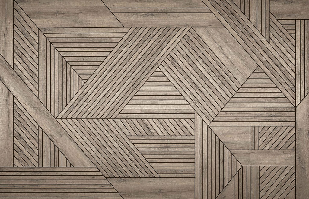 Latě v geometrickém vzoru — celý design