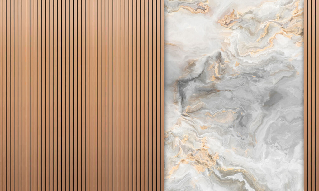 Latě vedle žil — celý design