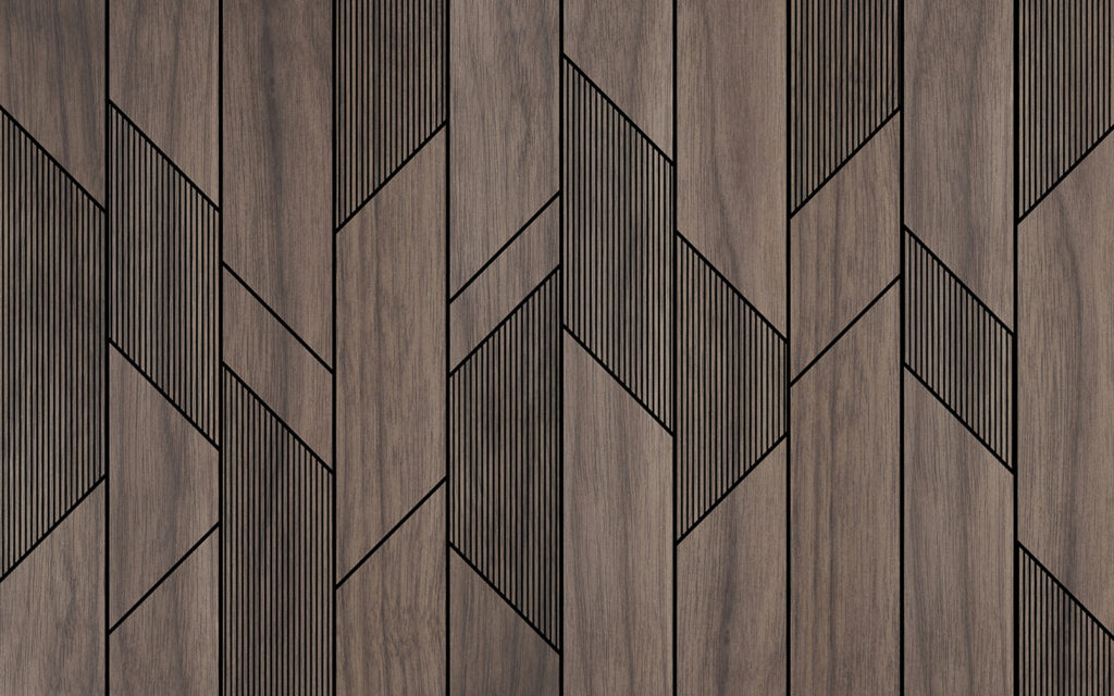 Tmavé pruhy s rýhami — celý design