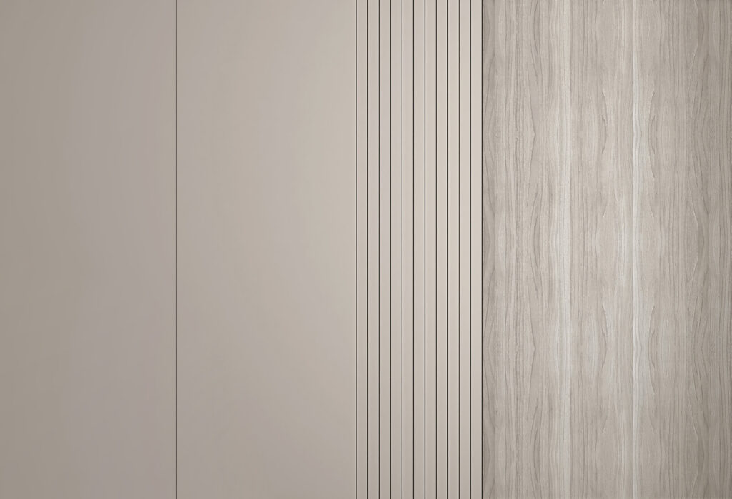 Klidné svislé pruhy — celý design
