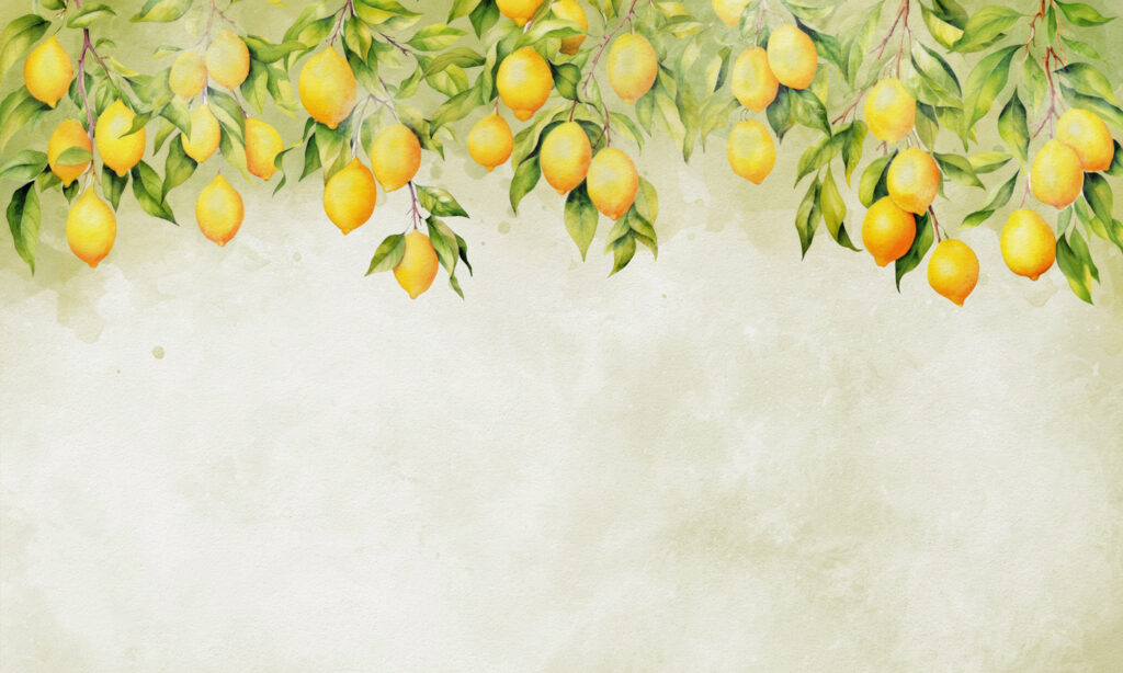 Citrony v teplém světle — celý design