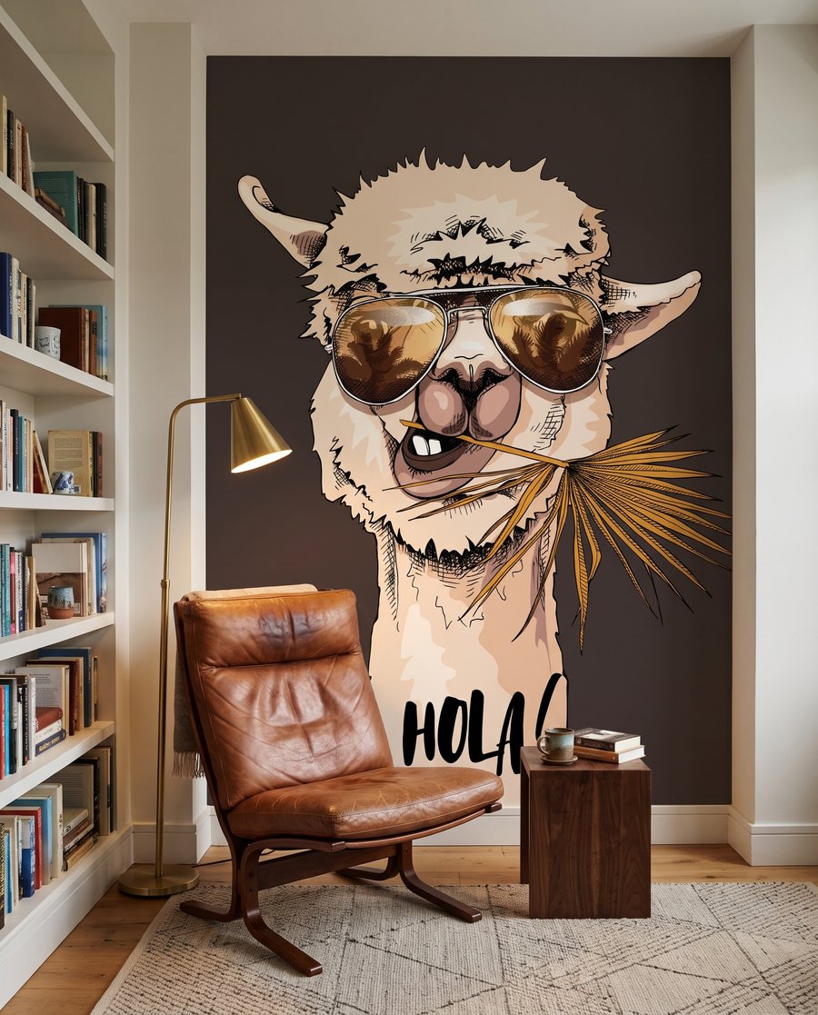 Lama se slunečními brýlemi — interiér 1