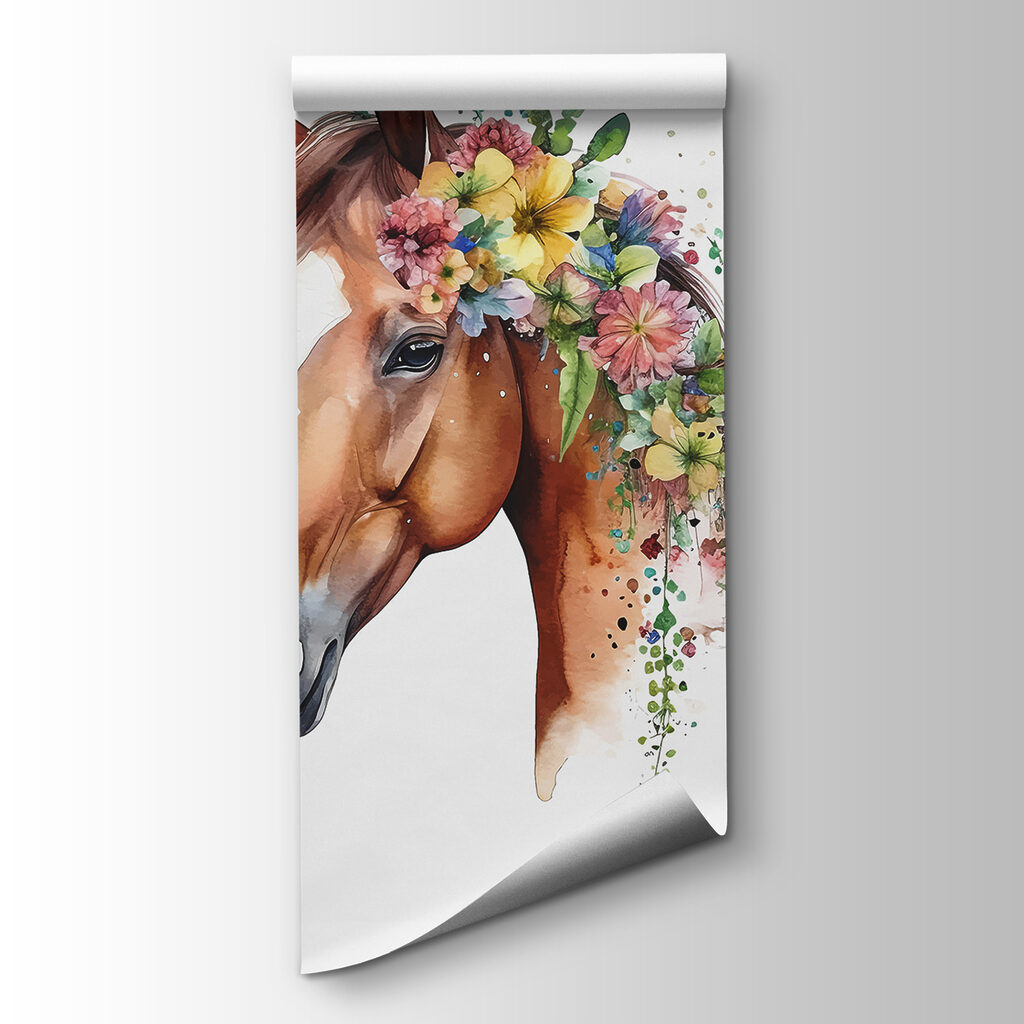 Kůň s květinovou hřívou — zobrazení produktu