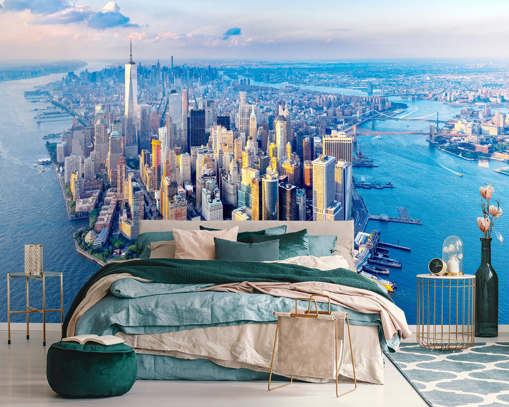Manhattan nad vodou v interiéru