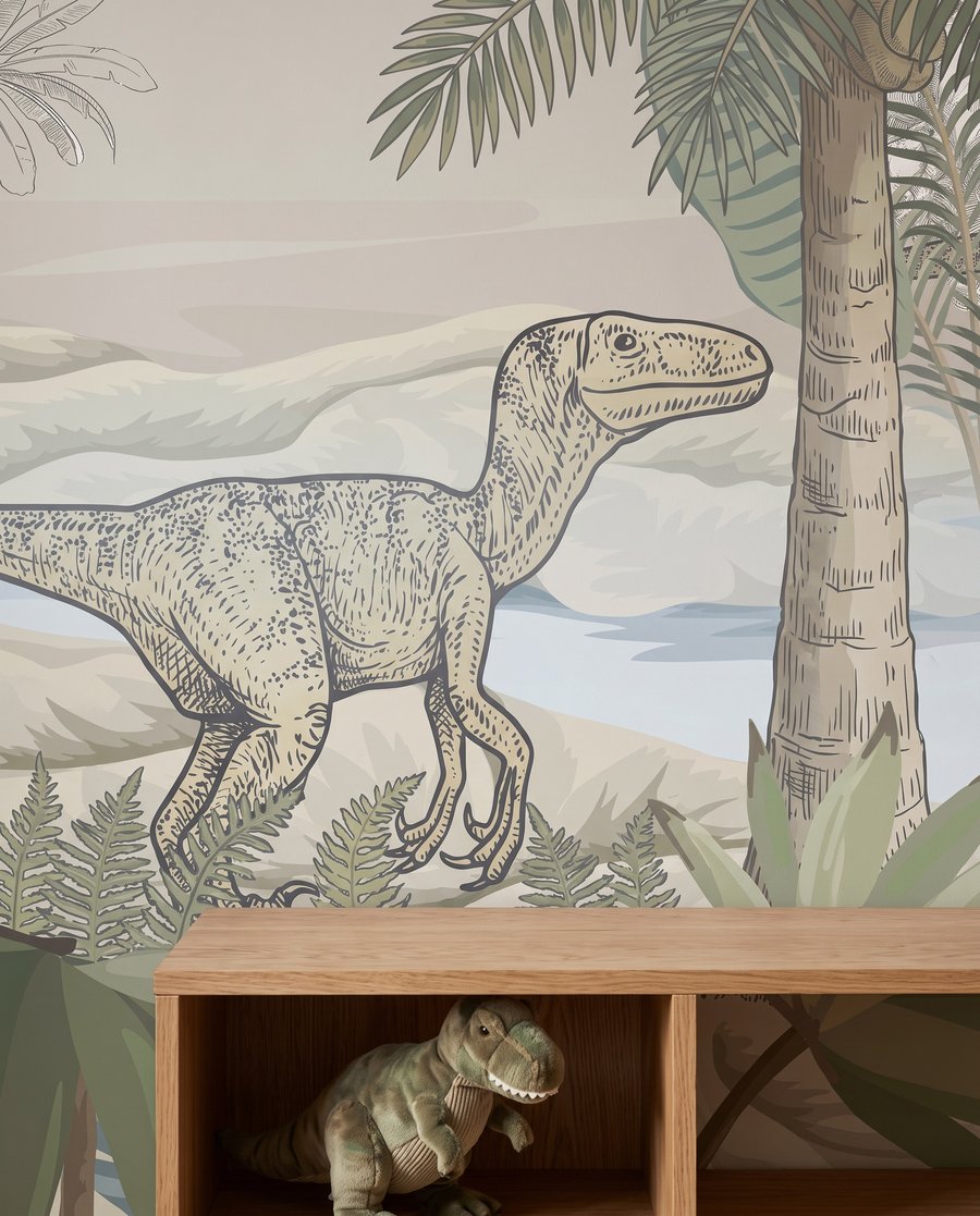 Dinosauři u lesní tůně — detail
