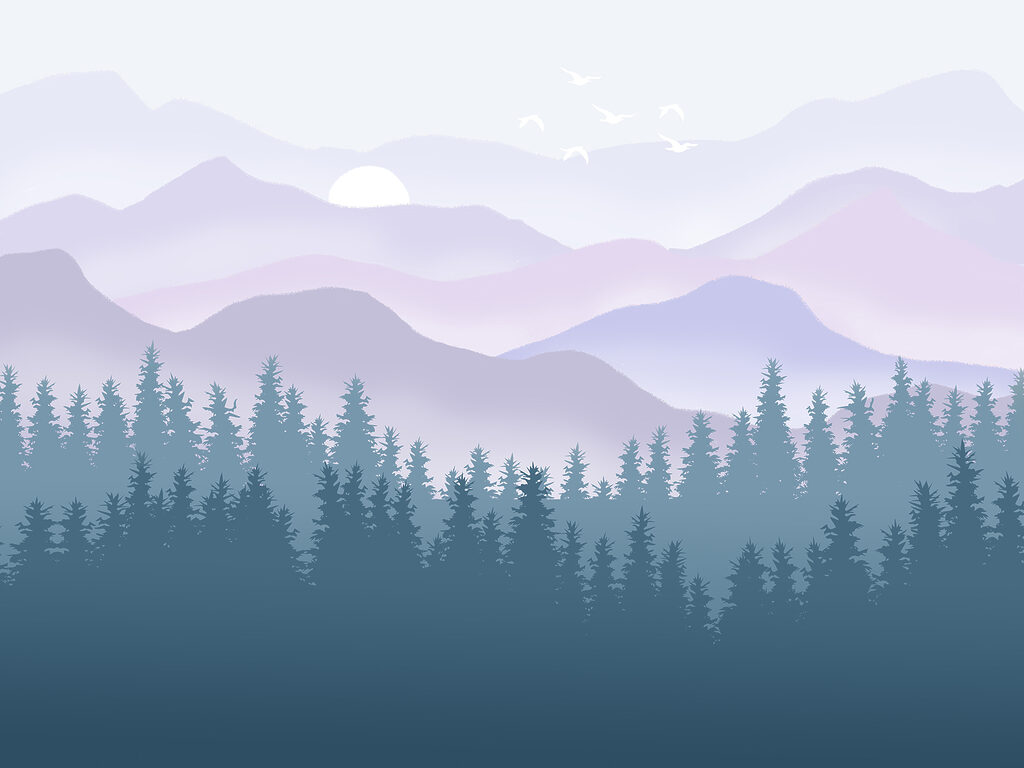 Hory nad borovicemi — celý design