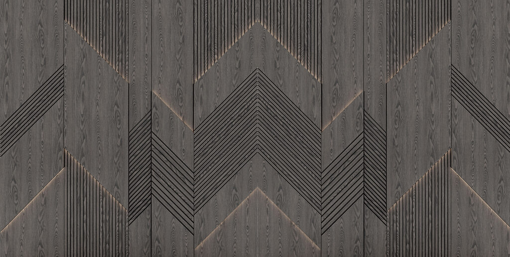 Tmavé cikcakové vzory — celý design