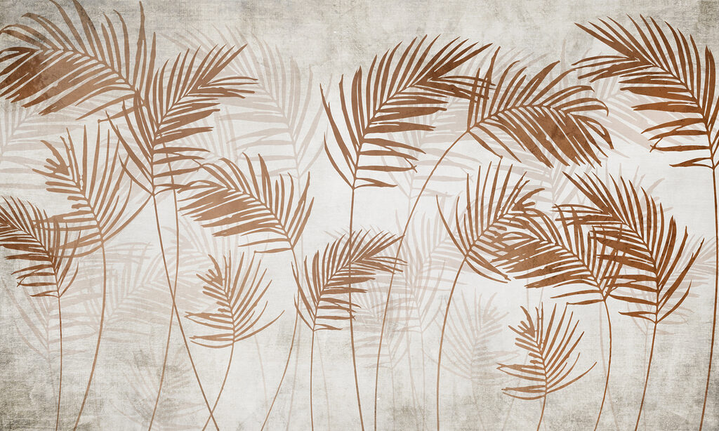 Teplé palmové listy — celý design