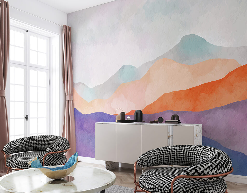Fialové hory, oranžový horizont — interiér 3