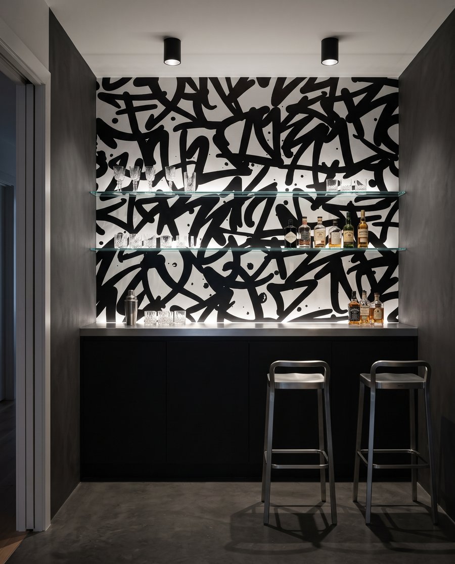 Překřížené graffiti — interiér 4