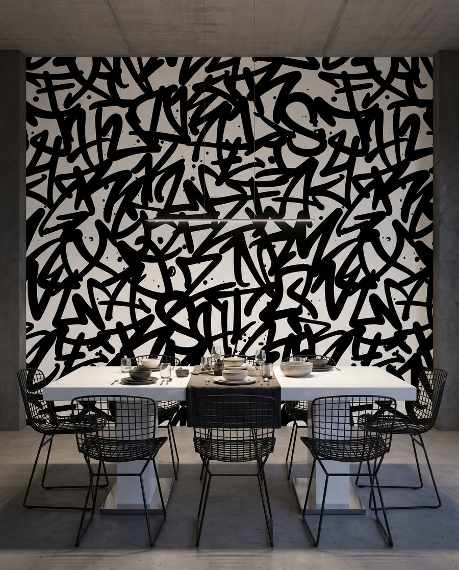 Překřížené graffiti — interiér 6