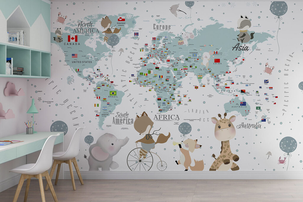 Mapa s veselými cestovateli — interiér 2