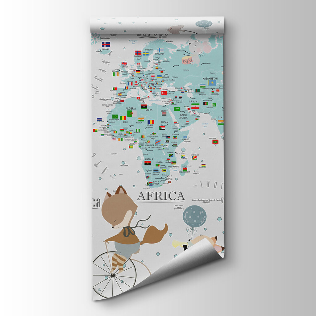 Mapa s veselými cestovateli — zobrazení produktu