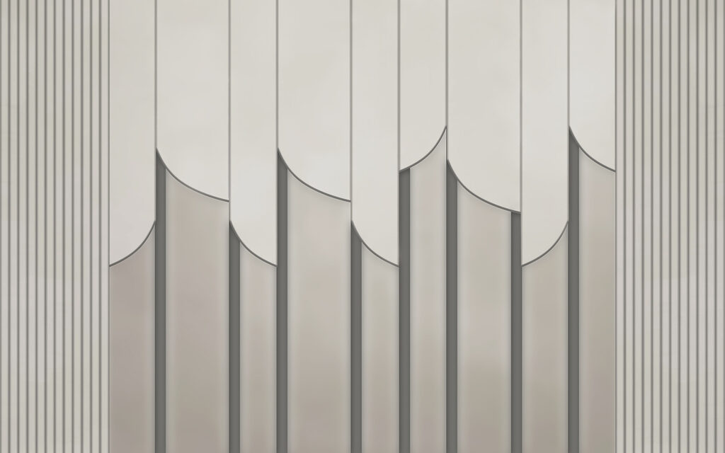 Krémové žebrování — celý design