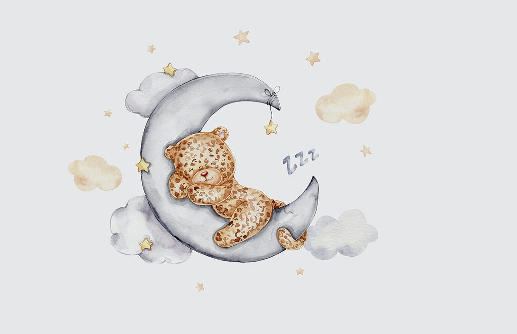 Leopardík na měsíci — celý design