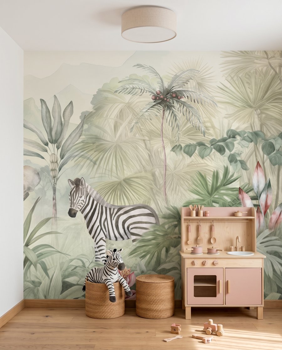 Zebra mezi džunglovým listím — interiér 5