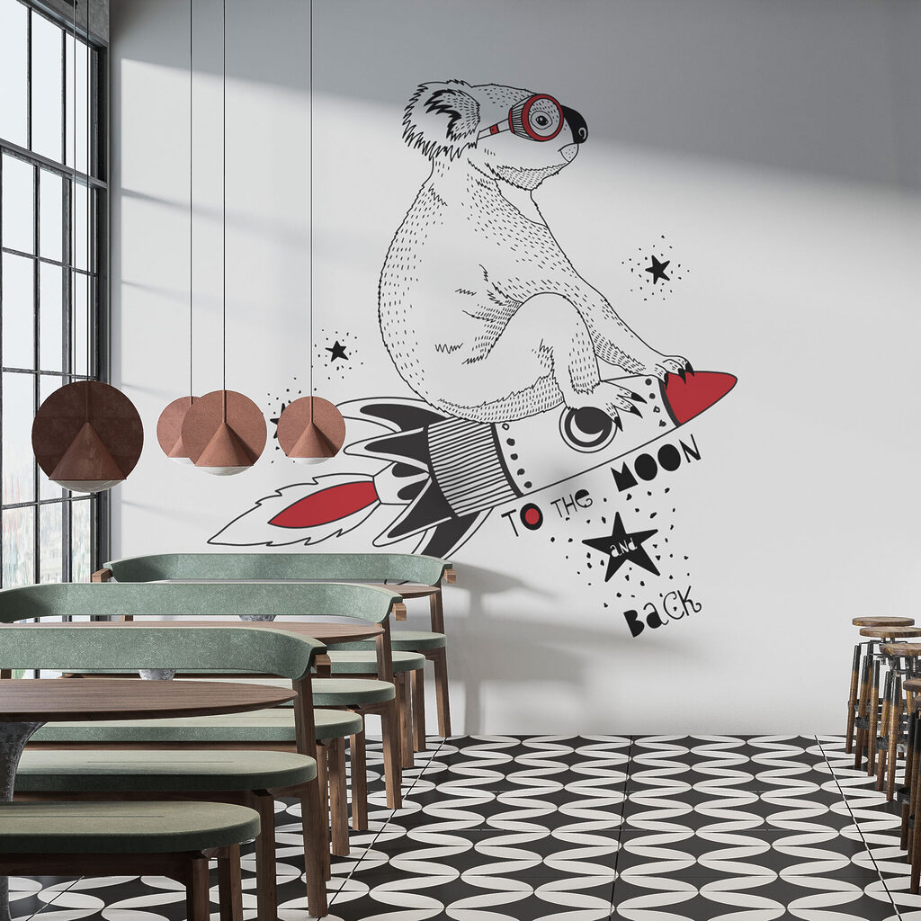 Koala na raketě — interiér 2