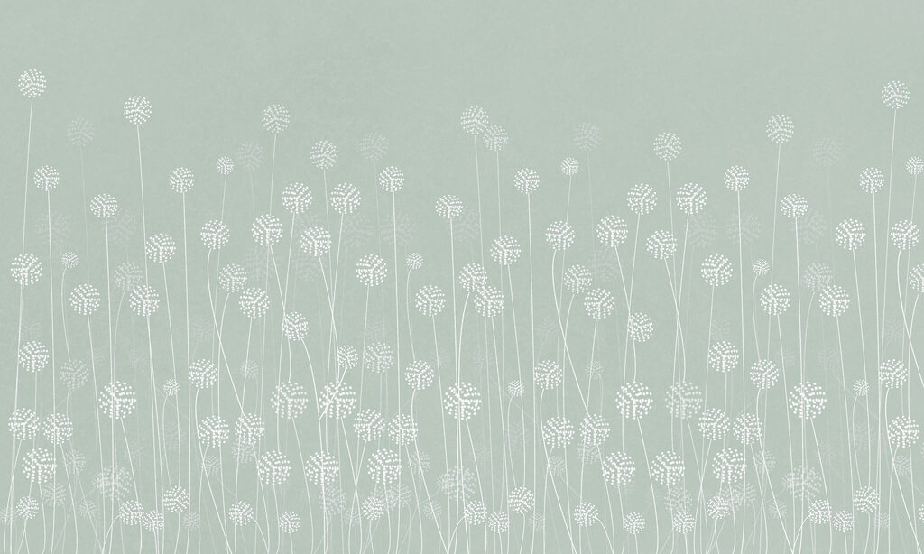 Květy na tenkých stéblech — celý design