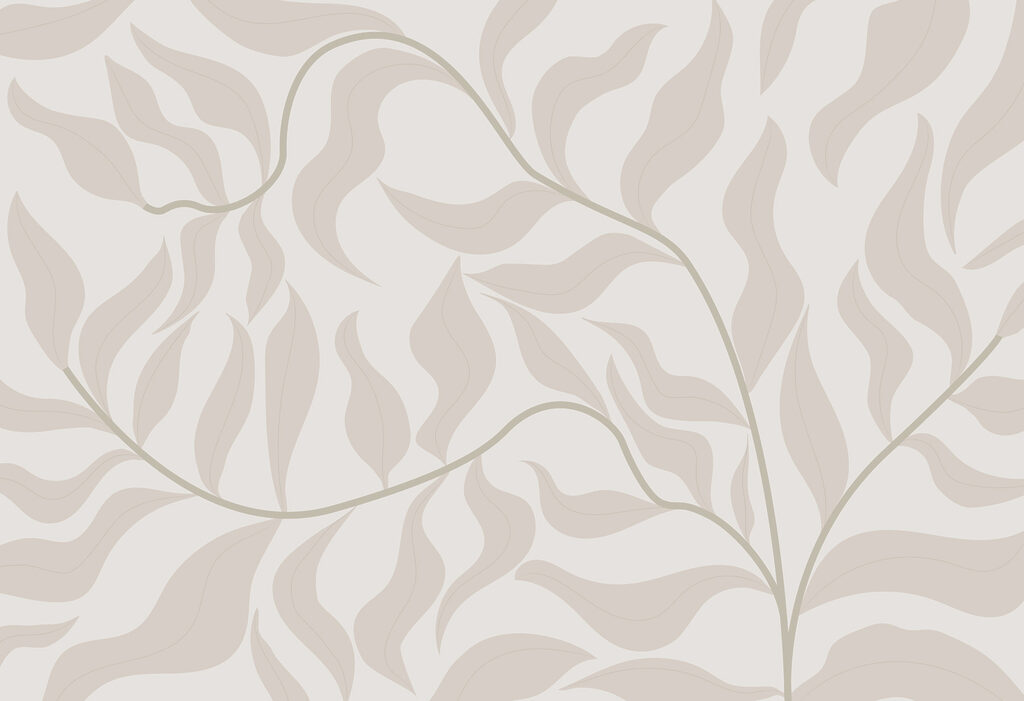 Vlnité větve s listy — celý design