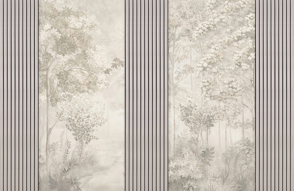 Lesní vrstvy mezi lištami — celý design