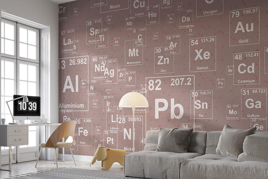 Chemické značky prvků — interiér 1