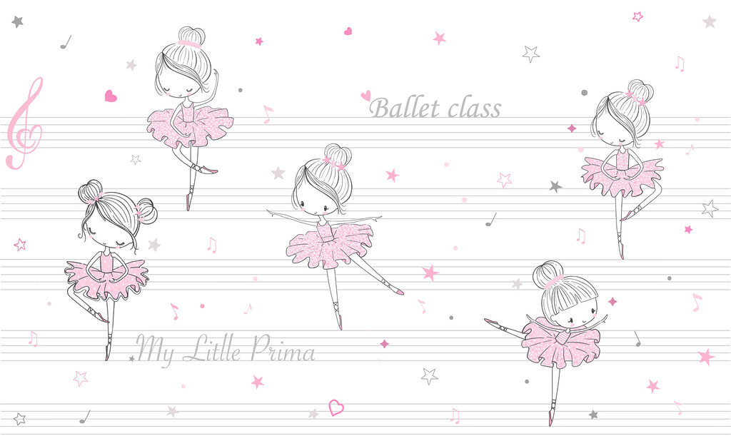 Baletky mezi notami — celý design