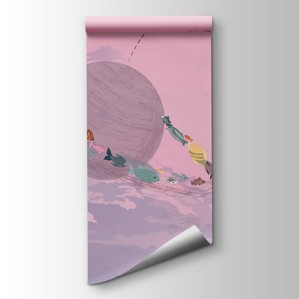 Astronaut rybaří u planet — zobrazení produktu