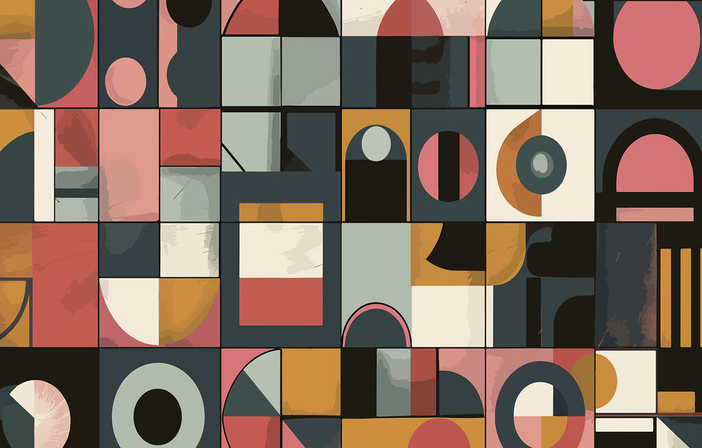 Hravé barevné plochy — celý design
