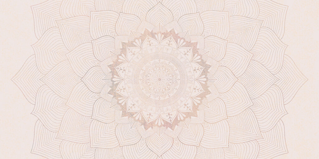 Jemná květinová mandala — celý design