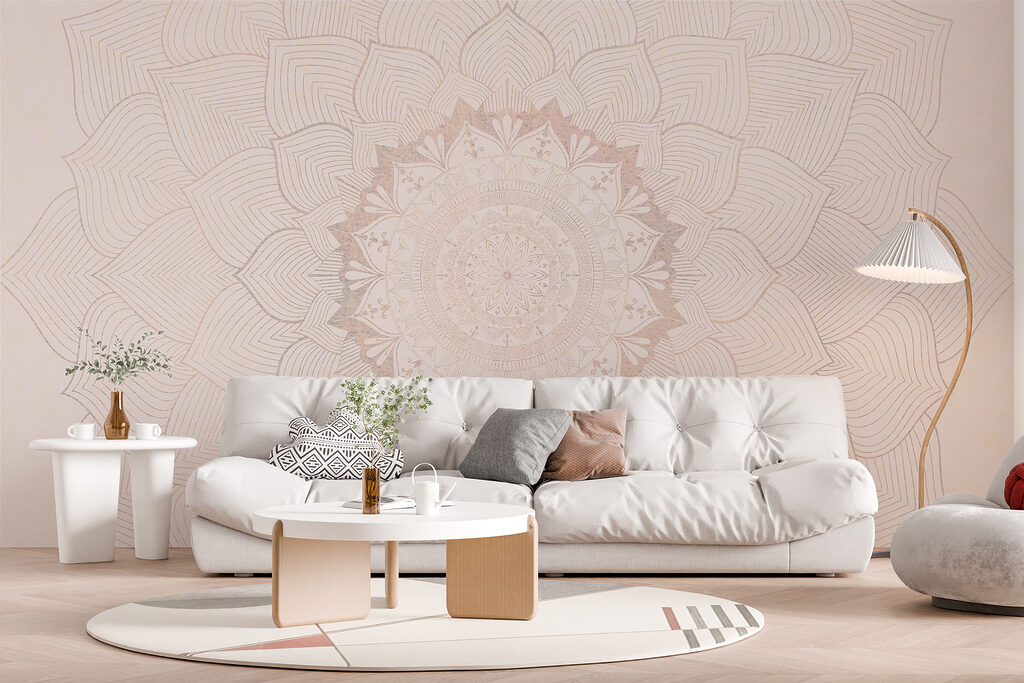 Jemná květinová mandala — interiér 2