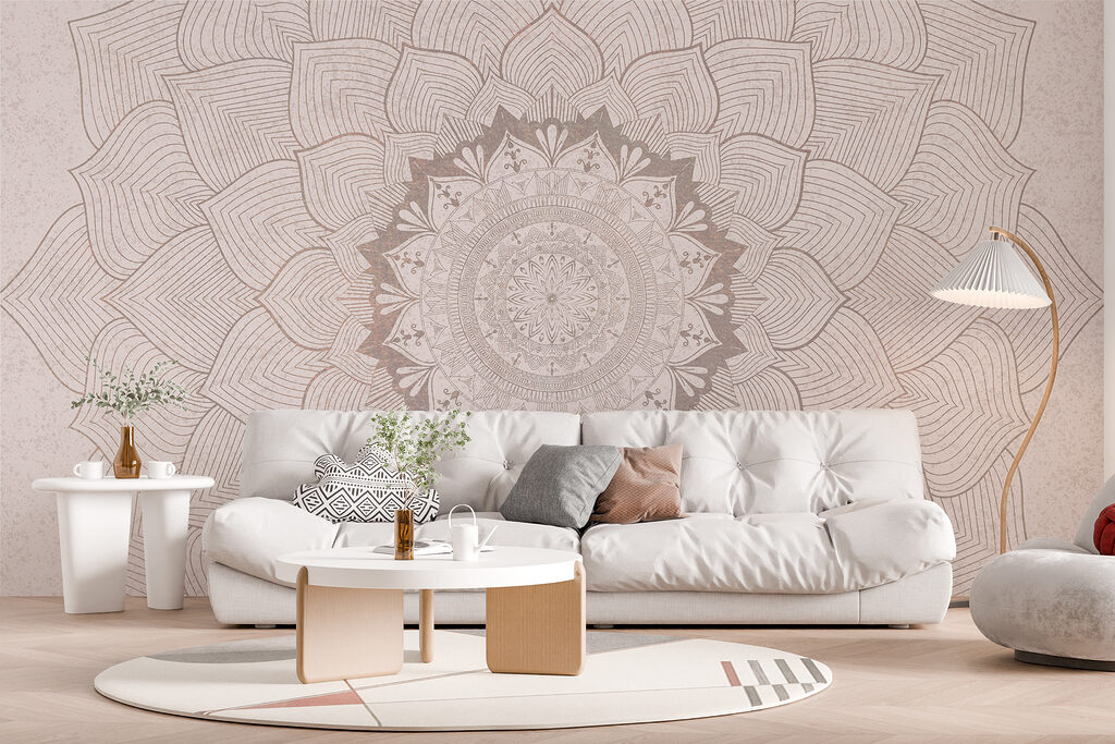 Jemná květinová mandala — interiér 2