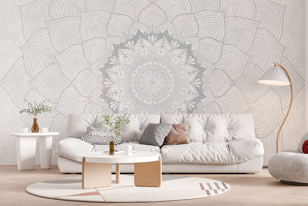 Jemná květinová mandala — interiér 2