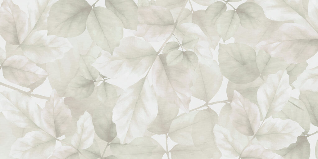Světlé průhledné listy — celý design
