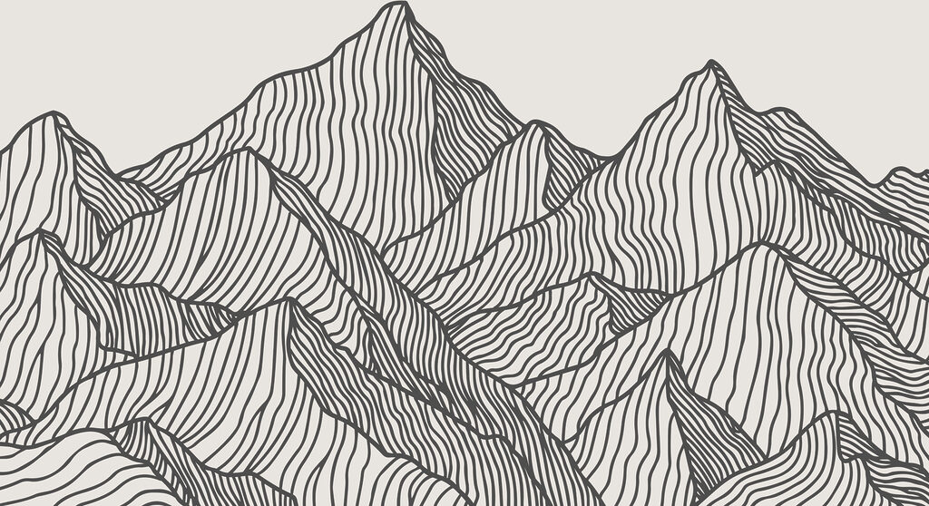 Linie nad horami — celý design