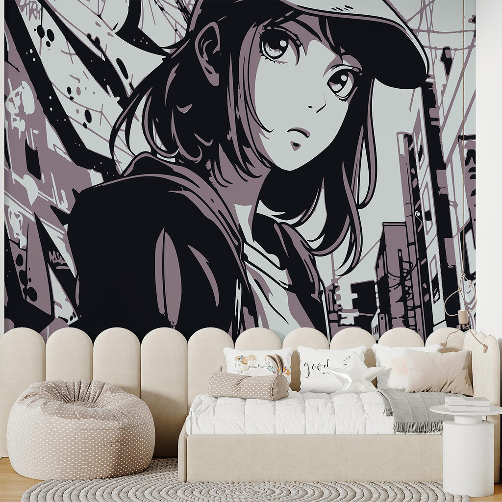 Manga dívka v ulici — interiér 2
