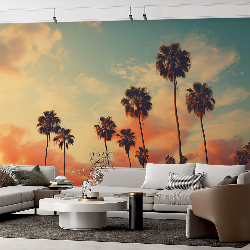 Palmy proti večerním oblakům — interiér 1