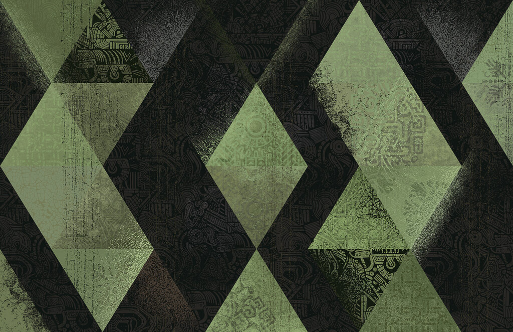 Kosočtverce s ornamenty — celý design