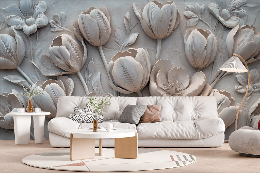 Tulipány s efektem reliéfu — interiér 5