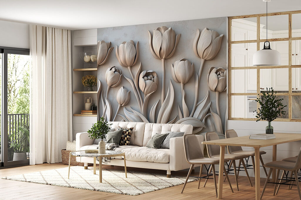 Tulipány na dlouhých stoncích — interiér 3