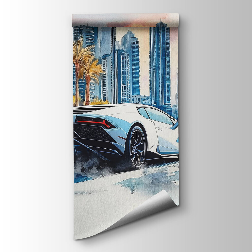 Bílé sportovní auto — zobrazení produktu
