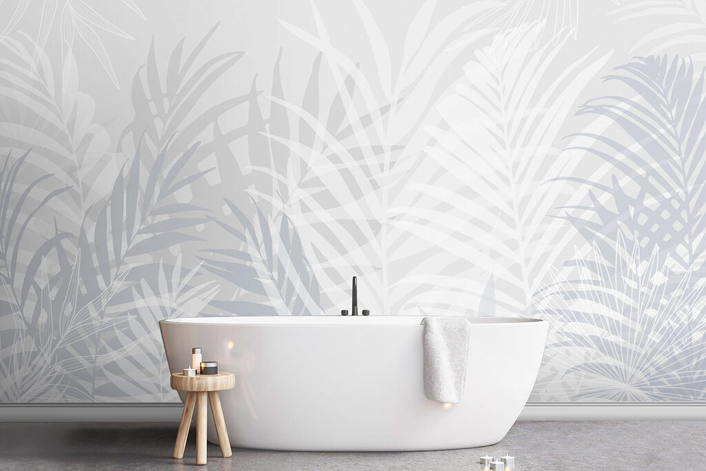 Bílé palmové listy — interiér 1