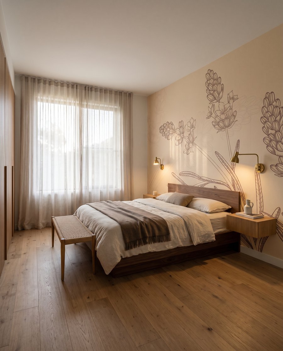 Květní trsy a listy — interiér 3
