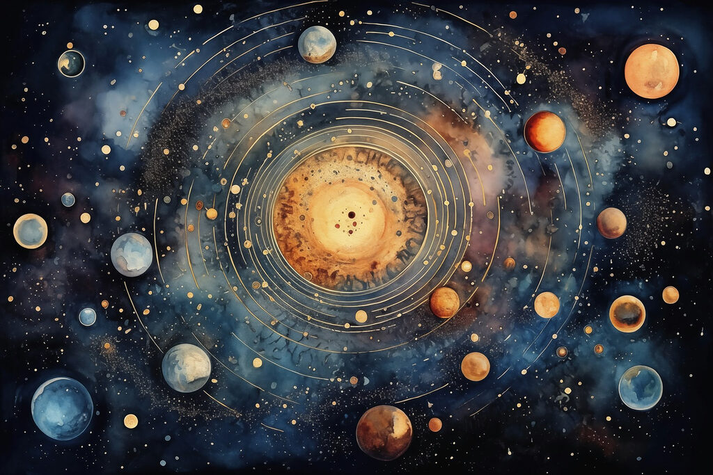Slunce mezi planetami — celý design