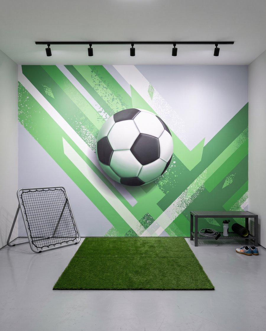 Fotbalový míč mezi pruhy — interiér 6