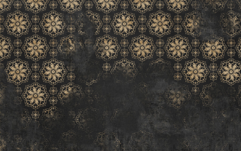 Kulaté květinové ornamenty — celý design