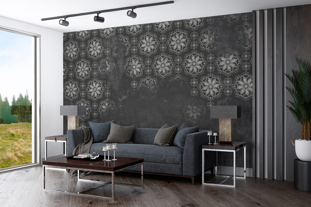 Kulaté květinové ornamenty — interiér 2