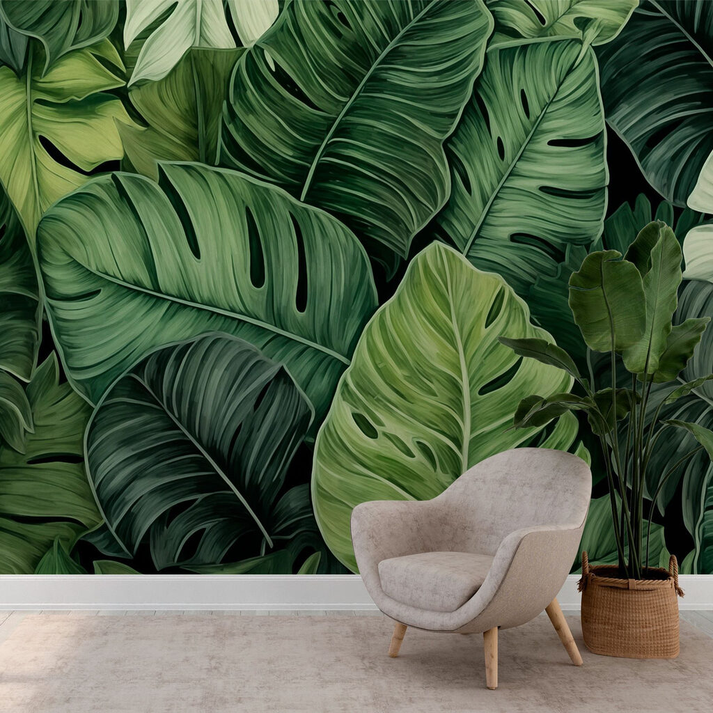 Monstera v listové klenbě — interiér 3