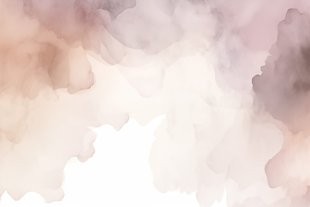 Růžové mraky z akvarelu — celý design