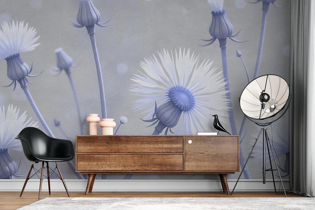 Chmýřité květy v záři — interiér 2