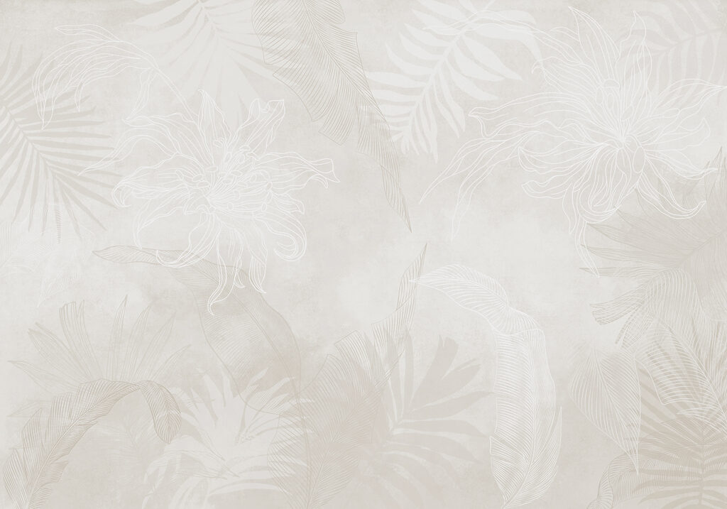 Vyblednuté tropické listy — celý design